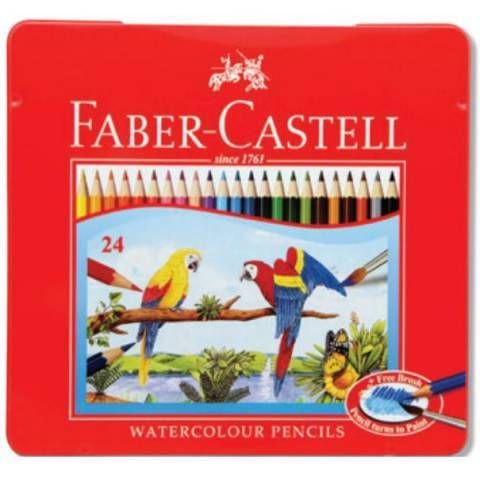 Chì màu nước PARROT FABER-CASTELL 24 màu (hộp thiếc)