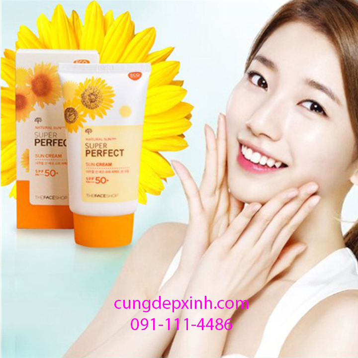 Kem chống nắng The Face Shop Natural Sun Eco Sun Cream SPF 50+ PA++ - www.TAICHINH2A.COM