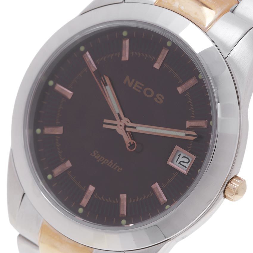 Đồng Hồ Đeo Tay Nam Neos N-40664M Dây Thép Bạc Phối Vàng