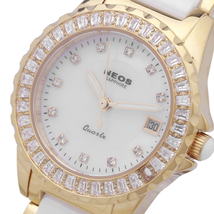 Đồng Hồ Nữ Neos N-20690AL Dây Sứ Chính Hãng