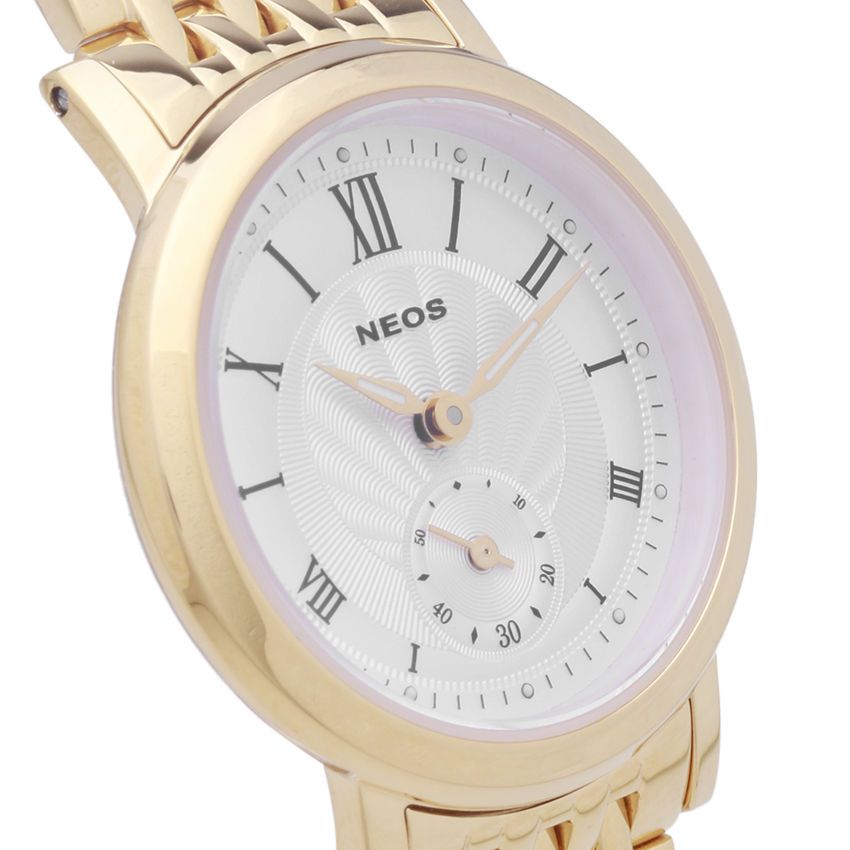 Đồng Hồ Nữ Đẹp Neos N-40675L Dây Thép Vàng