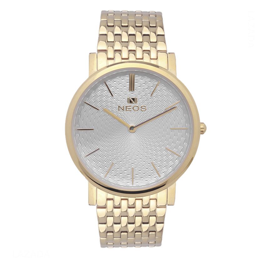 Đồng Hồ Nam Neos N-40577M Dây Thép Vàng Sapphire
