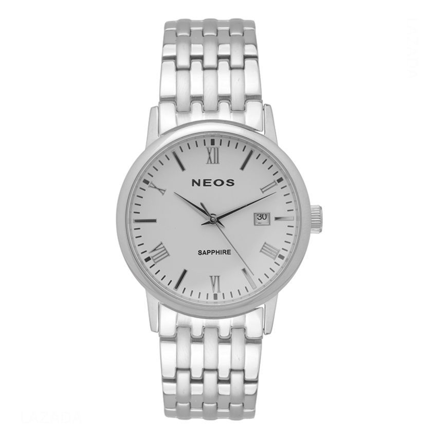 Đồng Hồ Cặp Neos N-30859 Sapphire Dây Thép Bạc