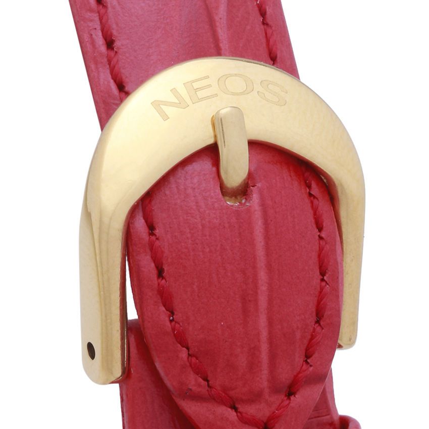 Đồng Hồ Neos N-20690AL Nữ Dây Da Đính Kim Cương