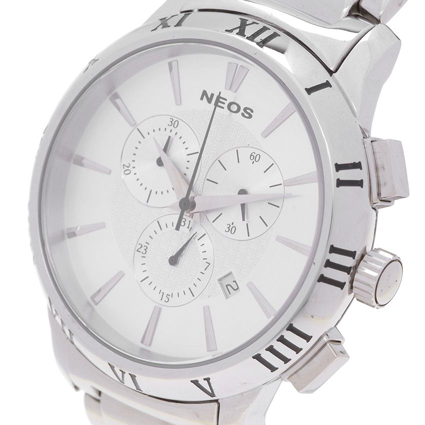 Đồng Hồ Nam Chính Hãng Neos N-30818M Sapphire Dây Thép Bạc
