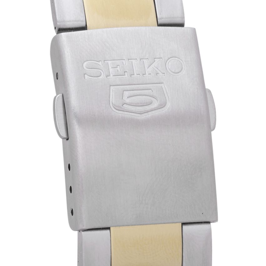 Đồng Hồ Seiko 5 Nam Dây Thép Bạc Phối Vàng