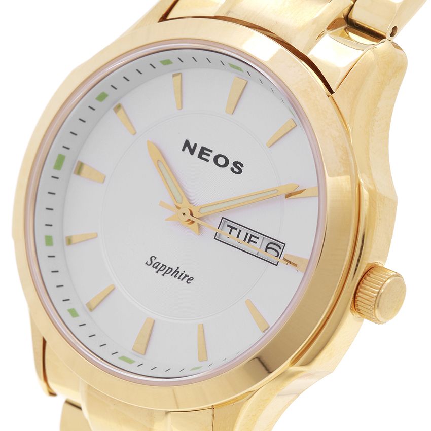 Đồng Hồ Nam Đẹp Neos N-30724M Dây Thép Vàng