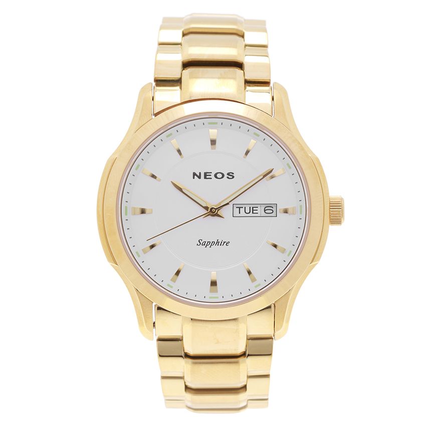 Đồng Hồ Nam Đẹp Neos N-30724M Dây Thép Vàng