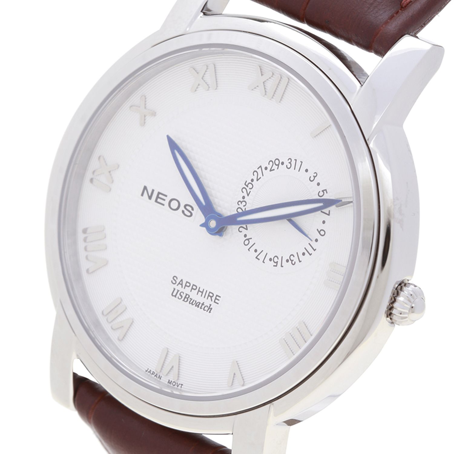 Đồng Hồ Nam Dây Da Neos N-40642M Sapphire Chính Hãng
