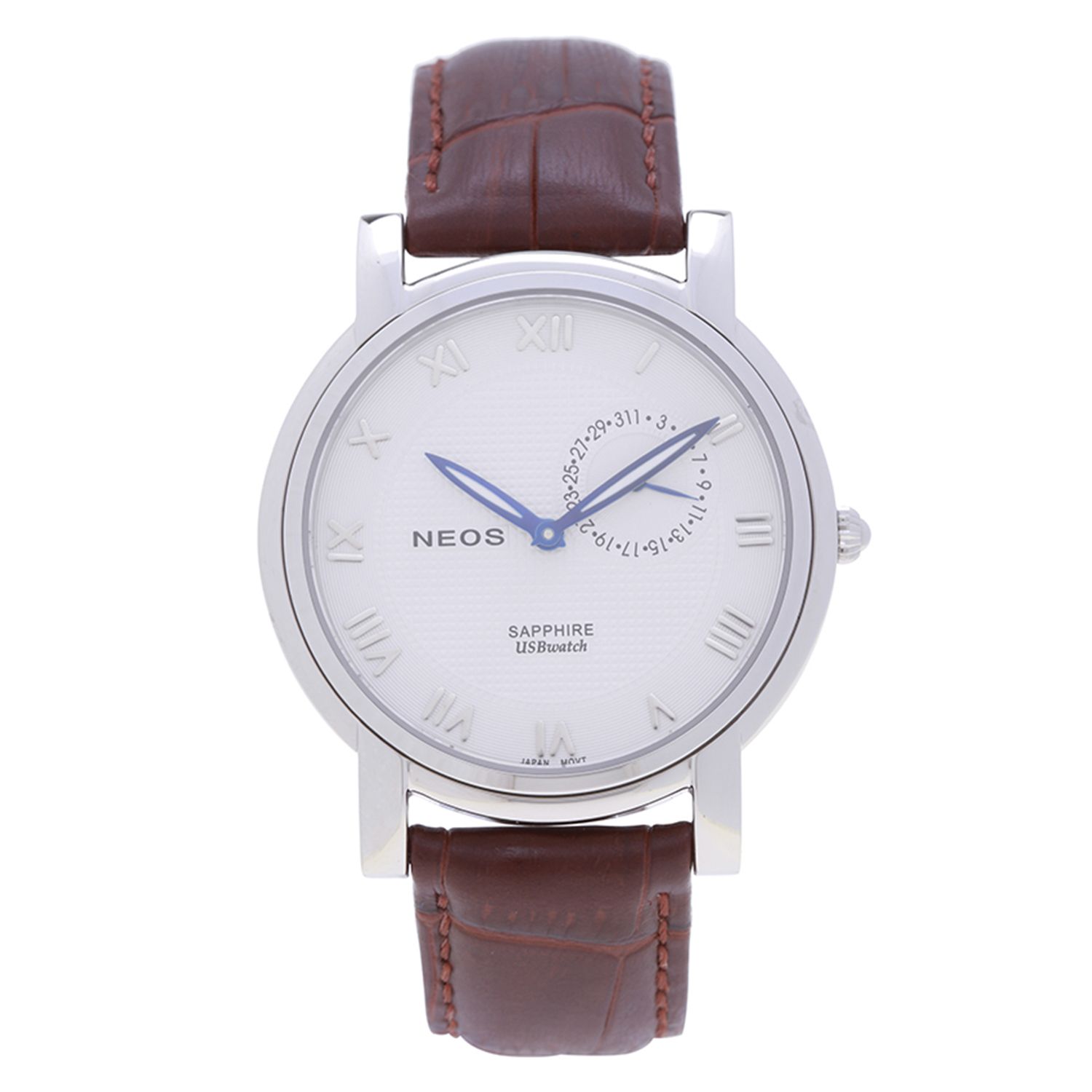 Đồng Hồ Nam Dây Da Neos N-40642M Sapphire Chính Hãng