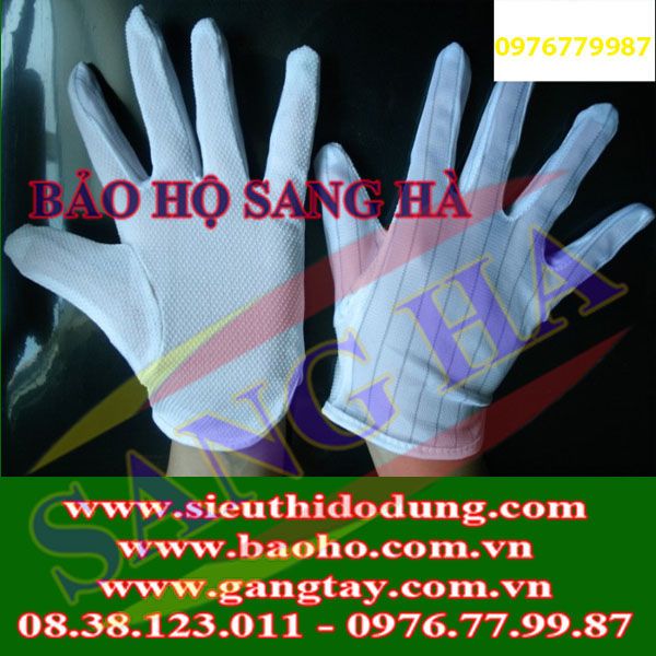 Găng tay polyester chống tĩnh điện ( có nốt sần )