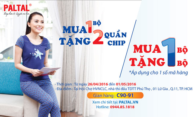 Đồ Mặc Nhà Cao Cấp PALTAL Khuyến mãi tại Hội Chợ Hàng Việt Nam Chất Lượng Cao