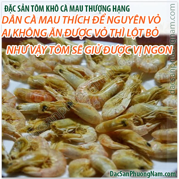 TÔM KHÔ CÀ MAU LOẠI 1 giá 1,3 triệu đồng có bán 0,5kg - 3