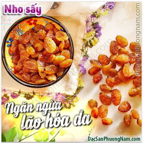 Nho sấy vị ngọt đậm đà thơm ngon bổ dưỡng