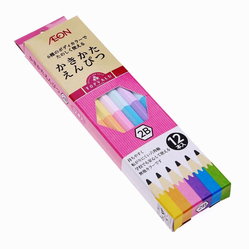 Bút Chì Màu Hồng 2B 12 Cây/Hộp Topvalu 02879055