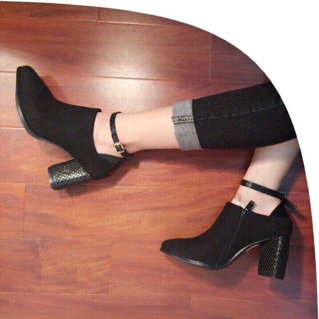 Giày cao gót Chloe gót trụ pha rắn khéo léo tinh tế giá 550k - Đẹp 102