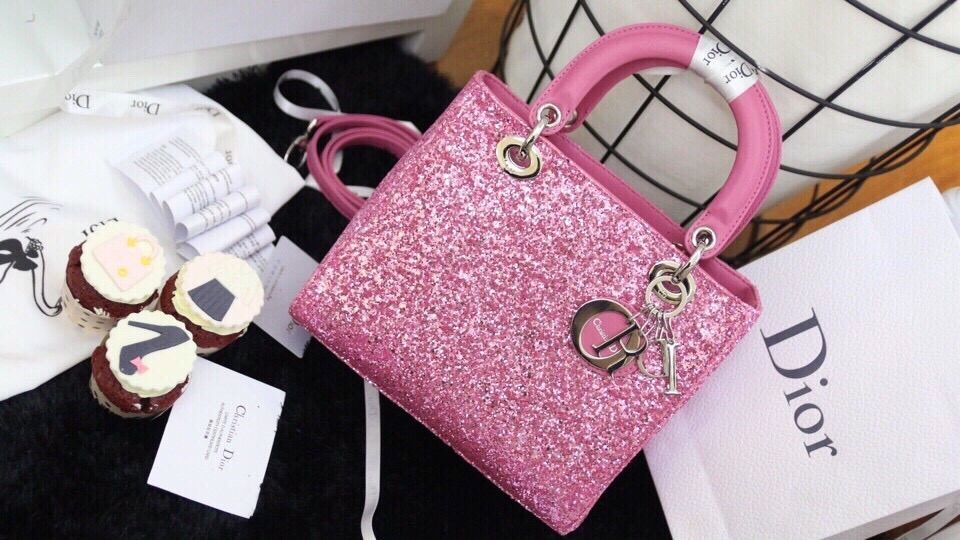 Túi Xách Dior 5 ô Kim Tuyến Đá Khoá Bạc Hàng Chuẩn f1 - Giá 700.000đ -Đẹp102