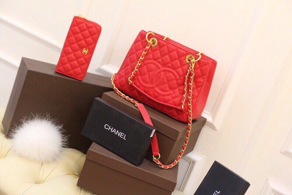 Túi xách Chanel shopping fake 1 da trơn lì - Giá 590.000đ - Shop Đẹp102