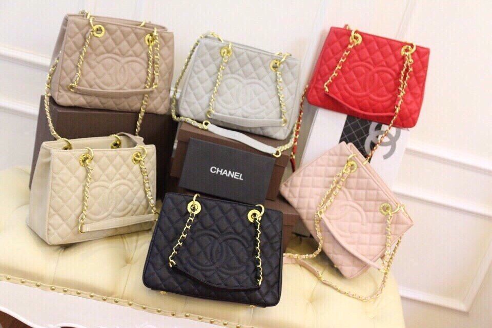 Túi xách Chanel shopping fake 1 da trơn lì - Giá 590.000đ - Shop Đẹp102