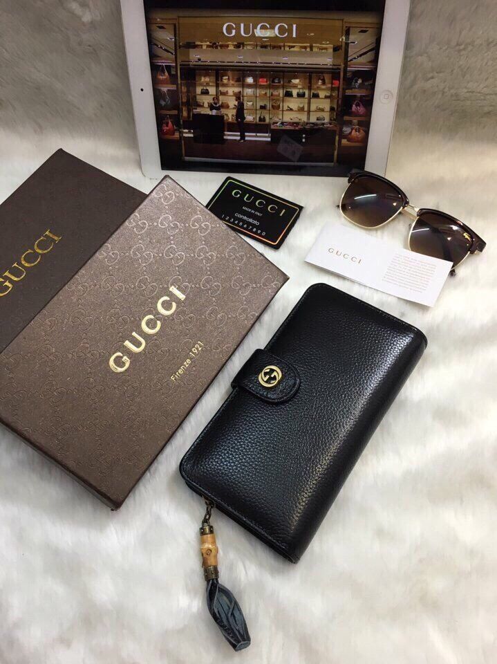 Ví cầm tay Gucci da thật 100% full box thẻ card -Giao tại Shop Đẹp 102