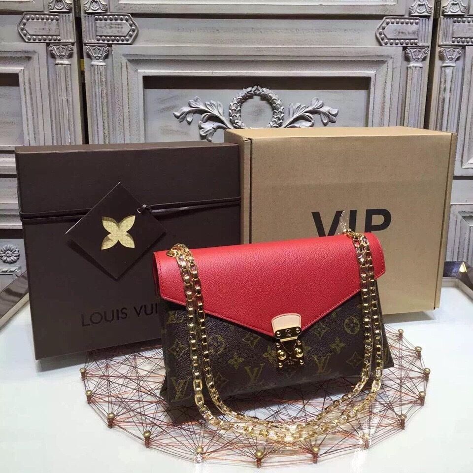 Túi xách Lv Pallas chain da thật hàng chuẩn Super Size 26cm -Giao tại Shop Đẹp102