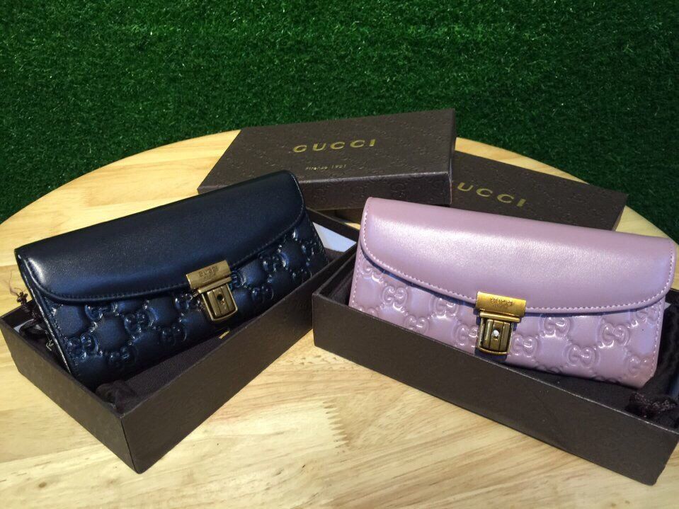 Ví cầm tay Gucci khoá cài da thật hàng Super sale -Giao tại Shop Đẹp102