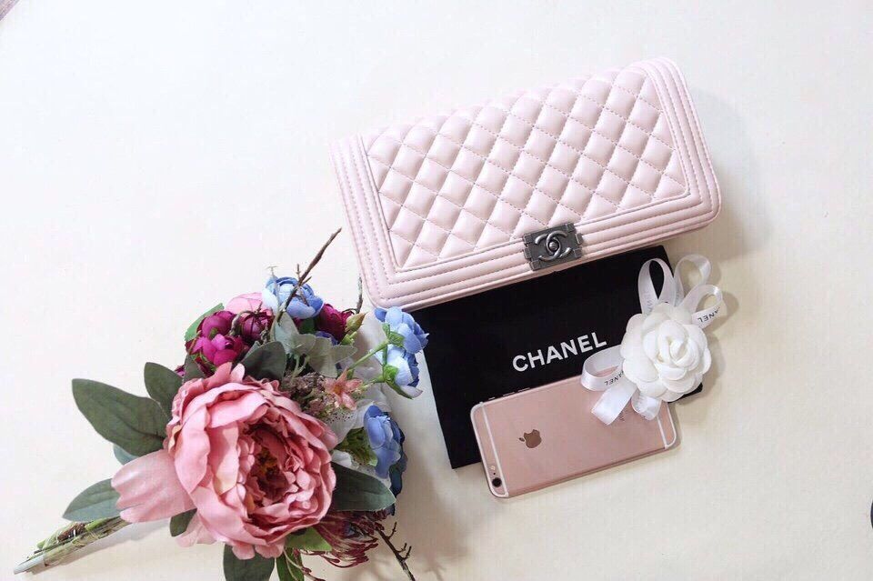 Túi xách Chanel boy clutch new 2016 da trơn hàng chuẩn F1- Giao tại Shop Đẹp102