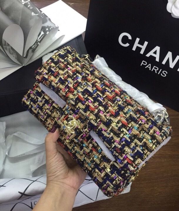 Túi xách Chanel classic dạ cước kim tuyến hàng chuẩn F1 -Giao tại Shop Đẹp102