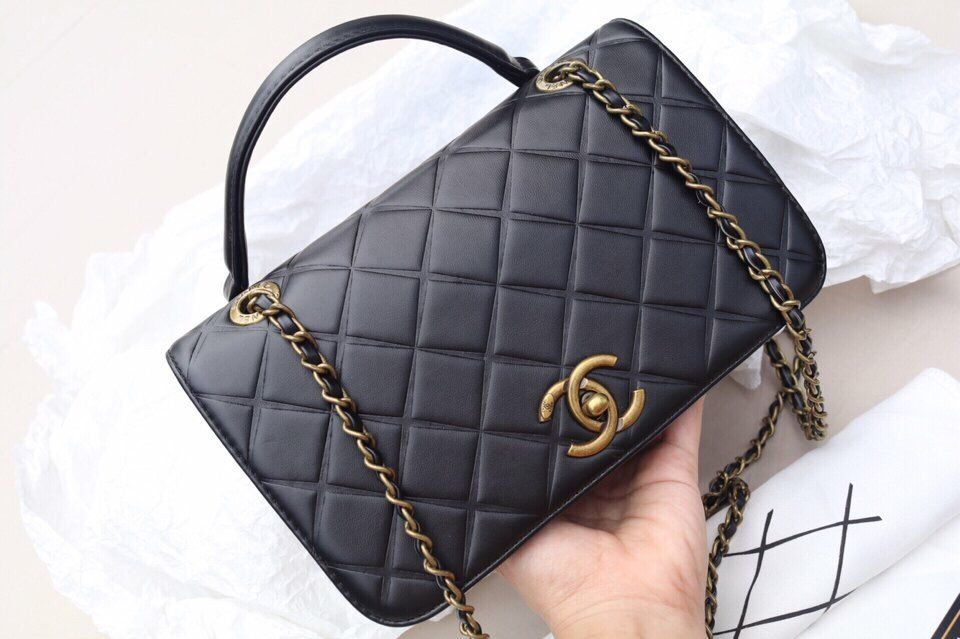Túi xách Chanel new 2016 da dập hàng chuẩn F1 size 25cm -Giao tại Shop Đẹp102