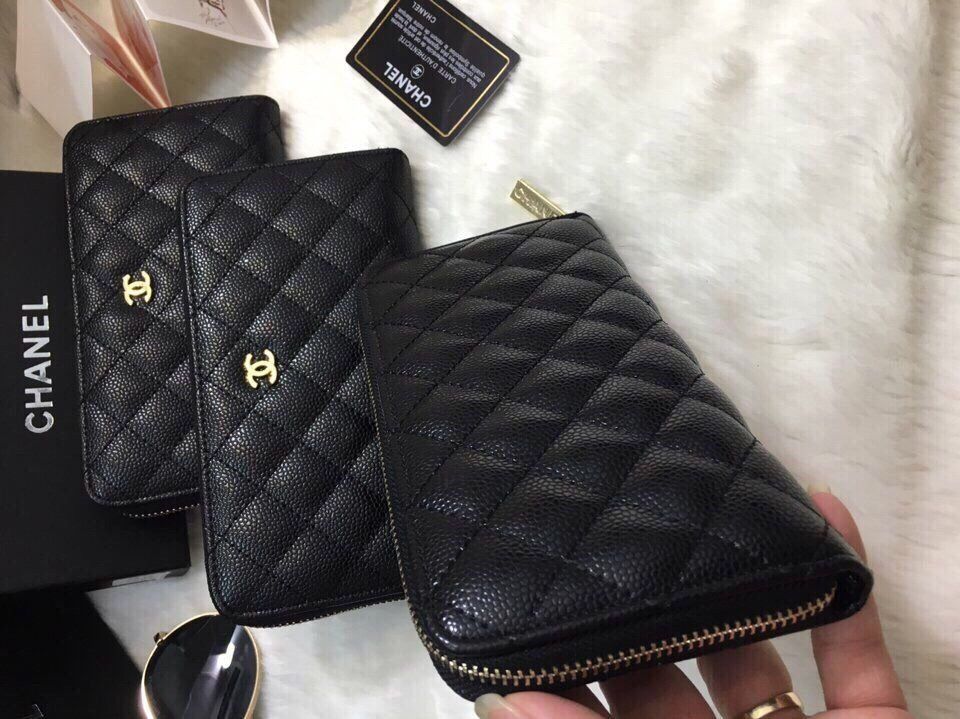 Ví cầm tay chanel khoá kéo hàng chuẩn F1 - Giao tại Shop Đẹp 102