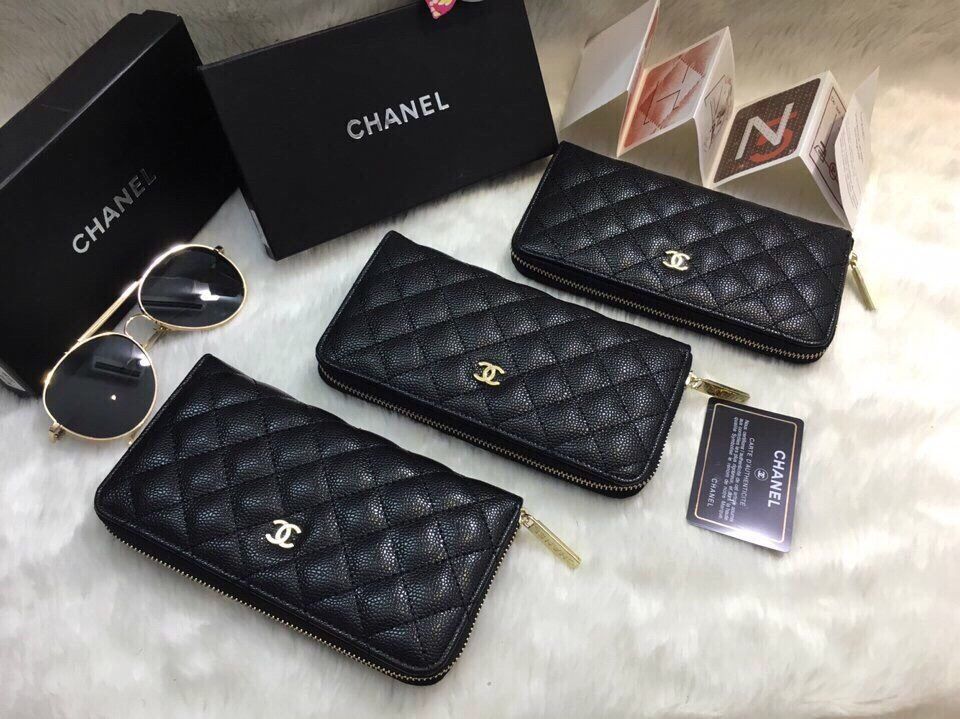 Ví cầm tay chanel khoá kéo hàng chuẩn F1 - Giao tại Shop Đẹp 102