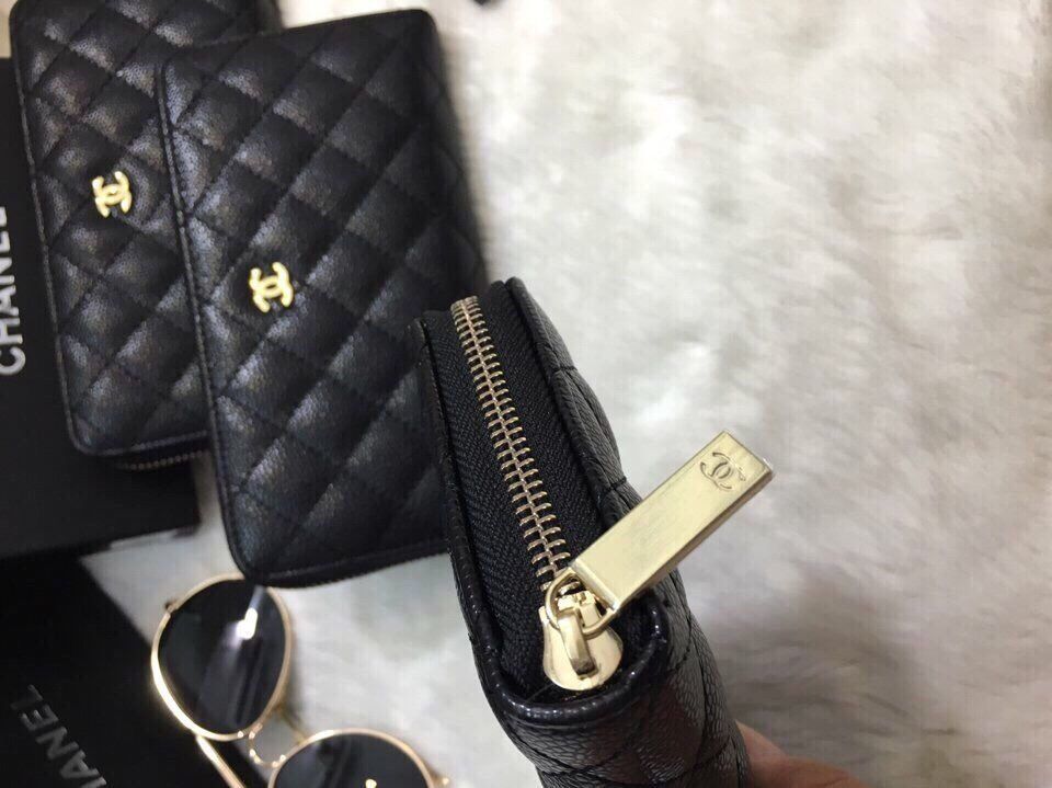 Ví cầm tay chanel khoá kéo hàng chuẩn F1 - Giao tại Shop Đẹp 102