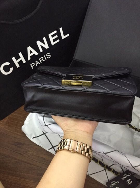 Túi xách chanel khoá đồng 3D hàng chuẩn F1 size 22cm -Giao tại Shop Đẹp102