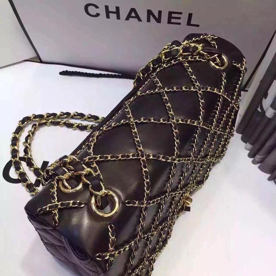 Túi xách classic xích đan hàng super sale size 26cm màu đen đẹp