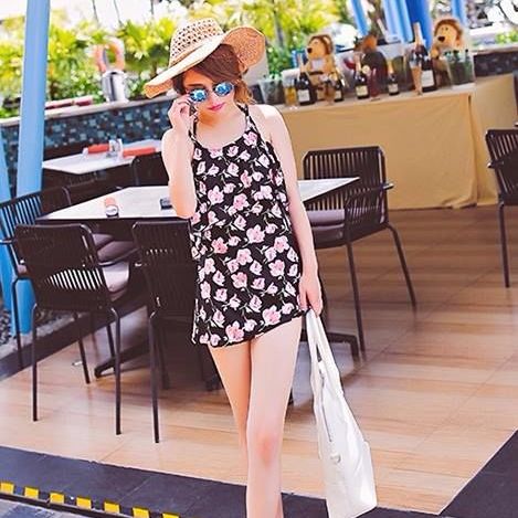 BIKINI 3 MẢNH - Đầm KIỂU HOA SUÔNG LƯNG V