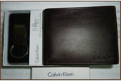 BN 89 - BÓP DA HIỆU " CK - CALVIN KLEIN "màu nâu đậm & móc khóa (hàng đ/b size lớn)