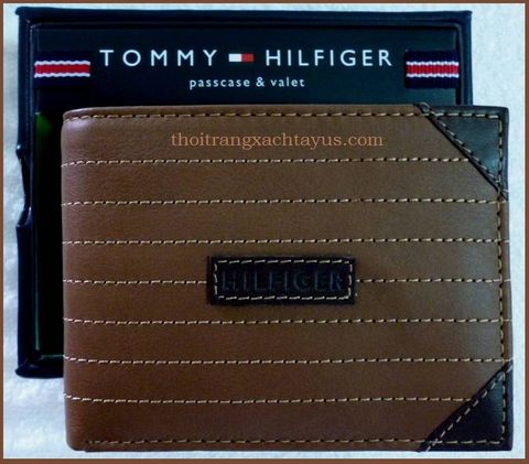 BN 06 - BÓP DA NAM " TOMMY- HILFIGER " da nâu lợt cực chất/mẫu mới về