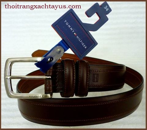 DNN 56 - DÂY NỊT NAM " TOMMY HILFIGER " màu nâu_ size 34 /3,5cm