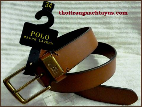 DNN 01- DÂY NICH NAM HIỆU " POLO " da nguyên miếng LOGO NỔI size 34 - 3,5 cm