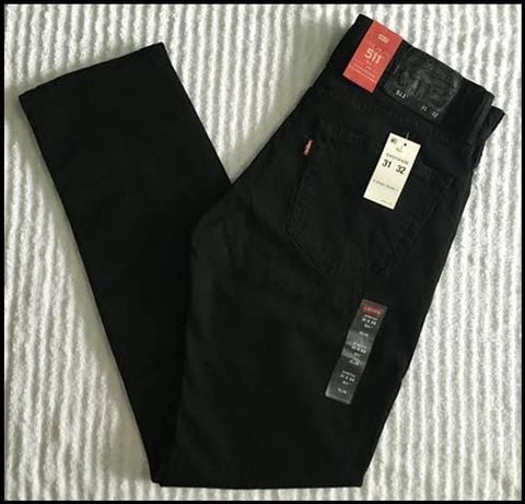 QN 19 - QUẦN JEAN " LEVIS form 511"slim fit/ màu đen mun SIZE 29/30_ 31 /32_32/30 (made in mexico)