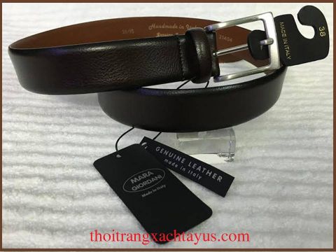 DNN 04 - DÂY NỊT NAM " GIORDANI "màu chocolate- size 36 & 38 /3cm "đầu thép không rỉ "made in italy "
