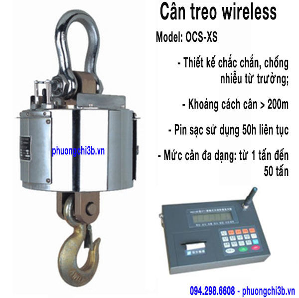 Cân treo wireless 20 tấn - 30 tấn - 40 tấn - 50 tấn OCS-XS
