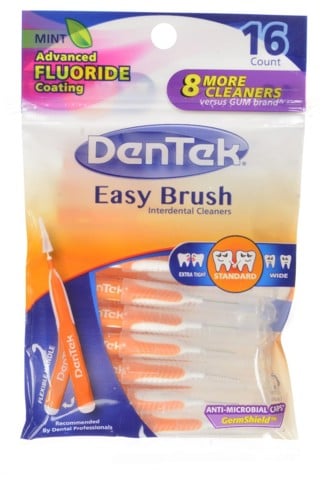 TẠM HẾT HÀNG - Lông chải xỉa kẻ răng Dentek Easy Brush Interdental Cleaners Standard, khe răng vừa