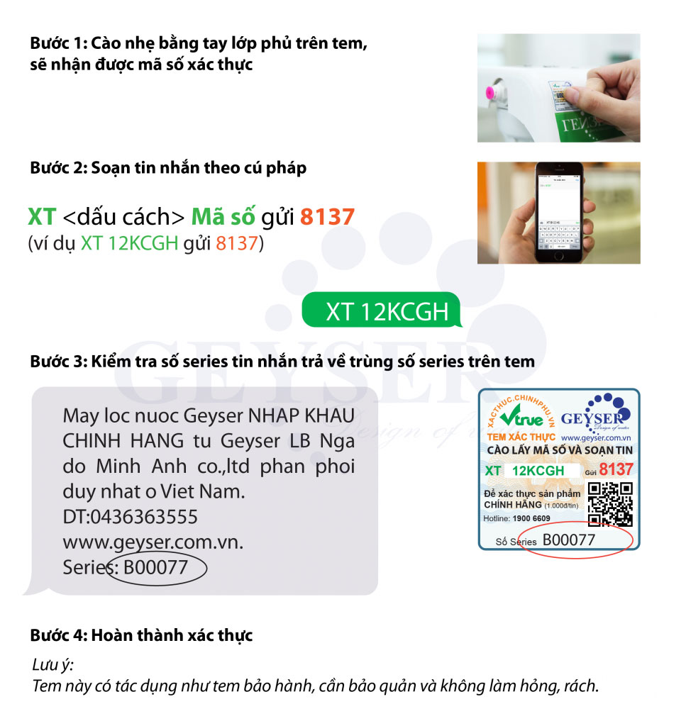cách xác thực máy lọc nước nano geyser ecotar 4