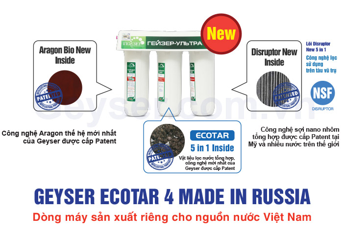máy lọc nước nano geyser nhập từ Nga