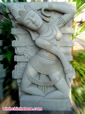 tượng đá nữ thần chăm pa (champa)