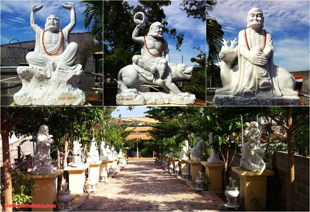 tượng đá thập bát la hán, điêu khắc đá mỹ nghệ non nước