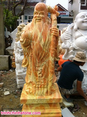 tượng phúc lộc thọ, điêu khắc đá non nước