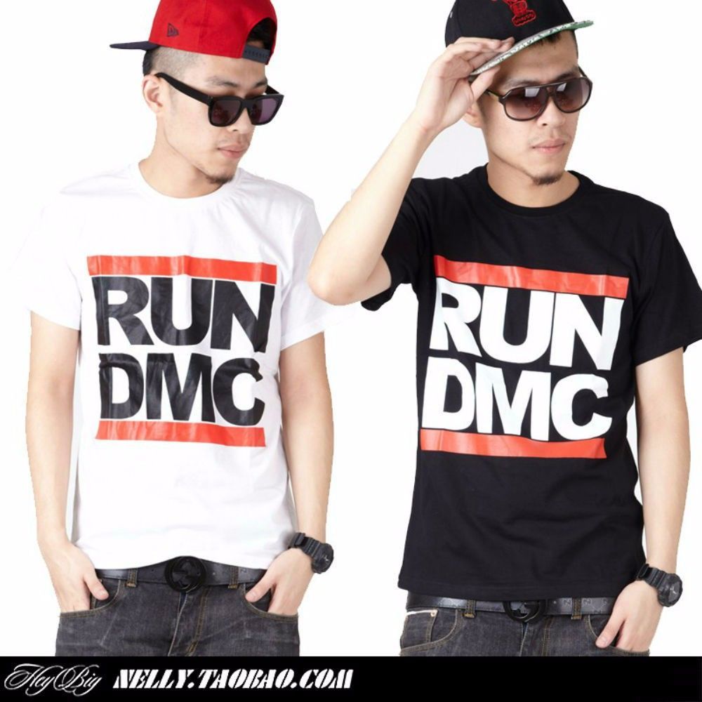 Hugo - Áo thun cao cấp in chữ RUN DMC