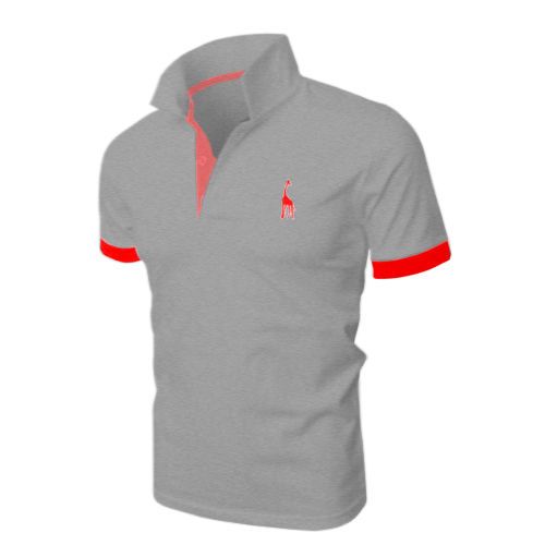 Hugo - Áo thun Logo Hưu Cao Cổ cao cấp HU_09 xam long chuot
